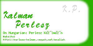 kalman perlesz business card